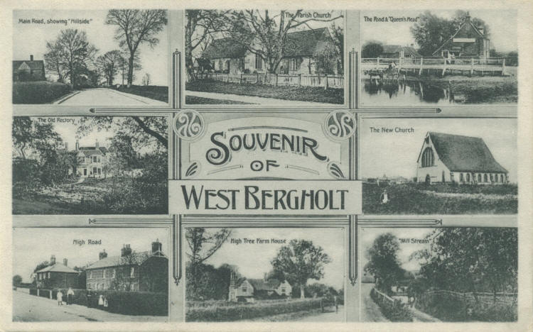 West Bergholt postcard 1910 part of the village history