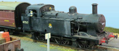 Model railway train & driver