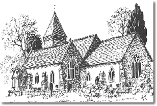 Line drawing of St Mary's old church