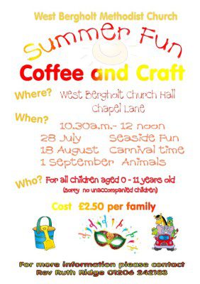 Summer coffee & crafts in West Bergholt