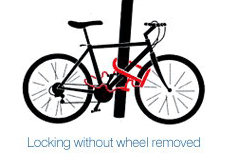 Locking a bicycle securely