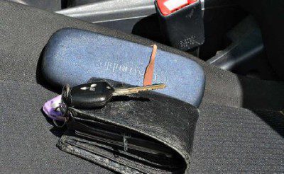 Valuables left on car seat