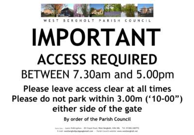 Notice of Access against thoughtless parkers