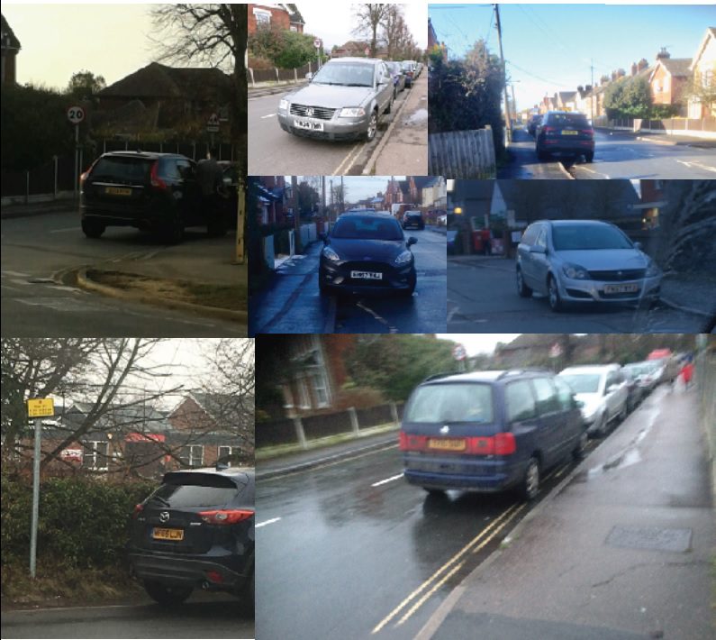 Do you know these cars? Images of illegally parked cars.