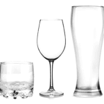 Beer, wine & spirit glasses