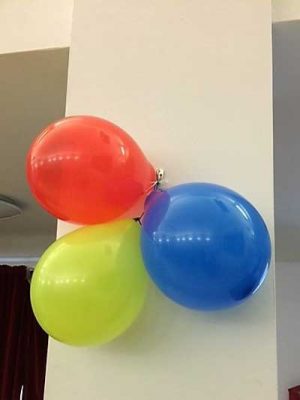 Balloons on hook