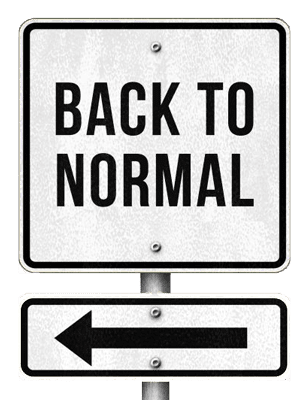 Back to Normal sign