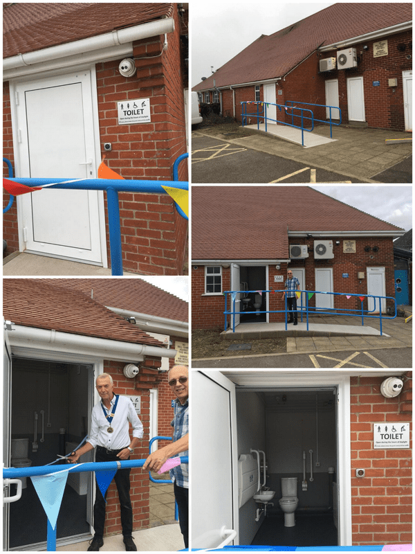 The opening of the new outside Accessible Toilet at Orpen Hall