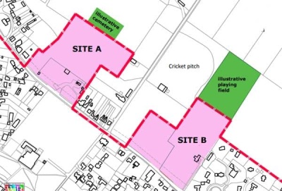 Future location of the William Sims Playing Field as anticipated in the Neighbourhood Plan