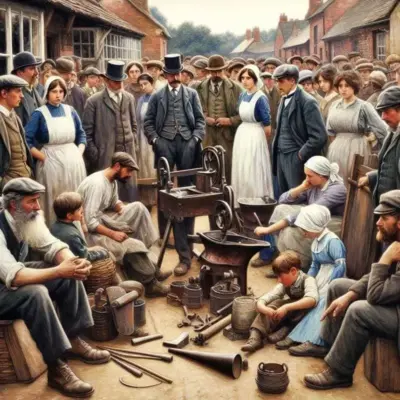 An AI generated image to represent how villagers might have looked at the time of the 1911 Census