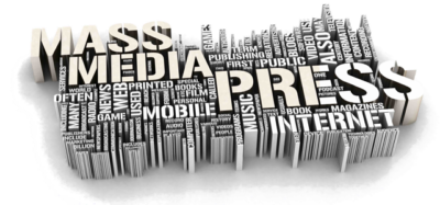 Press & Media 3D word cloud