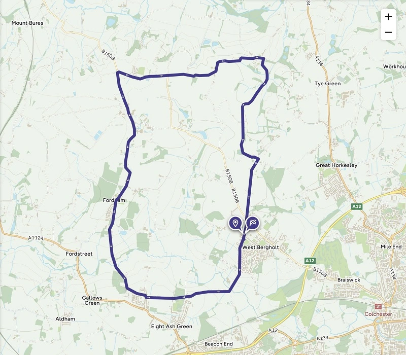 Proposed cycle route for the 'Join a Ride' imitative